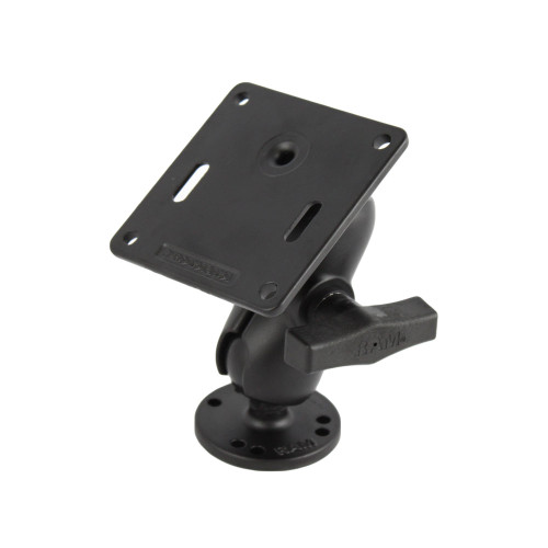 RAM Mount 3.625" Vesa Plate w/75 x 75mm Hole Pattern and Short Arm Surface Mount (RAM-101U-B-2461)