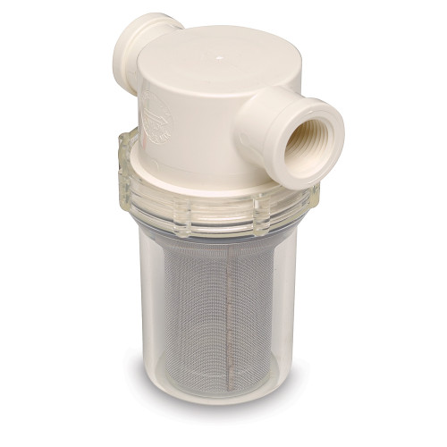 Shurflo by Pentair 3/4" Raw Water Strainer w/Bracket  Fittings - 50 Mesh Screen (253-221-01)