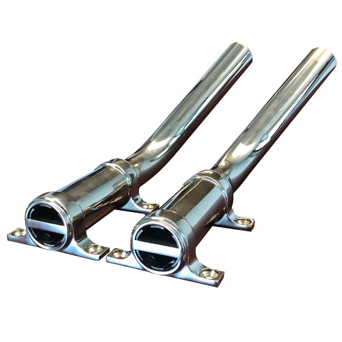Tigress Side Mount Outrigger Holders - Fabricated 304 S.S. - 1-1/8" I.D.-Pair (88504)