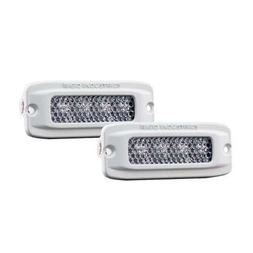 RIGID Industries SR-Q Series PRO RGB Diffused LED - Flush Mount - Pair - White (965503)