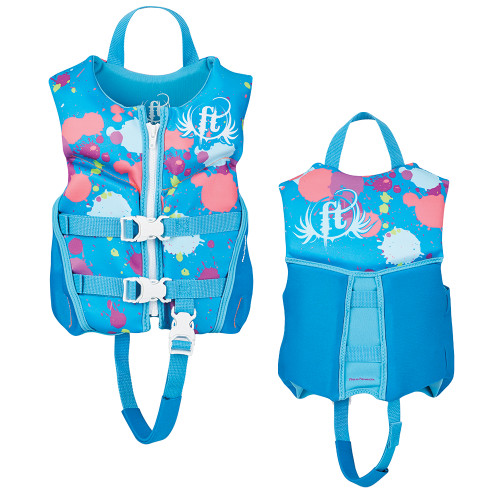 Full Throttle Hinged Rapid-Dry Flex-Back Life Vest - Child 30-50lbs - Aqua (142500-505-001-19)