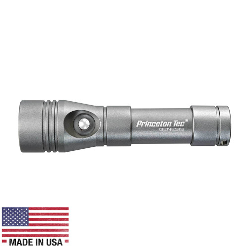 Princeton Tec Genesis Rechargeable Flashlight - Gray (G1-RC-GY)