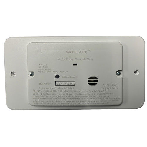 Safe-T-Alert 65 Series Marine Carbon Monoxide Alarm - Flush Mount - 12V - White (M-65-542)