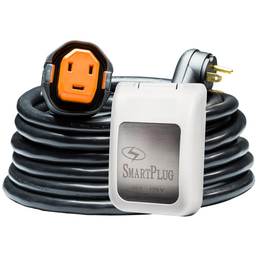 SmartPlug RV Kit 30 Amp 30 Dual Configuration Cordset - Black (SPX X Park Power)  Non Metallic Inlet - White (R30303BM30PW)