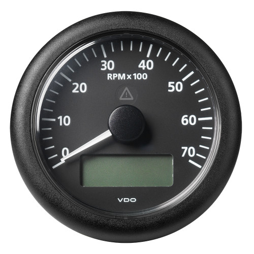 Veratron 3-3/8" (85MM) ViewLine Tachometer w/Multi-Function Display - 0 to 7000 RPM - Black Dial  Bezel (A2C59512394)