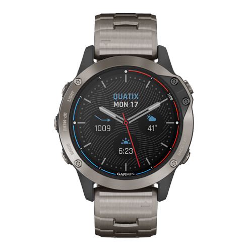 Garmin Quatix 6 Titanium Marine GPS Smartwatch Gray with Titanium Band (010-02158-94)