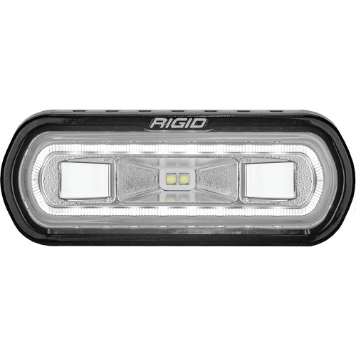 RIGID Industries SR-L Series Marine Spreader Light - Black Surface Mount - White Light w/White Halo (52100)