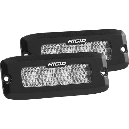 RIGID Industries SR-Q Series PRO Spot Diffused LED - Flush Mount - Pair - Black (925513BLK)