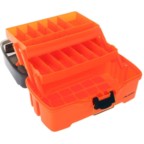 Plano 2-Tray Tackle Box w/Dual Top Access - Smoke  Bright Orange (PLAMT6221)