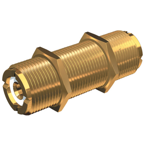 Shakespeare Gold Plated Bulkhead Connector, PL-258 (PL-258-L-G)