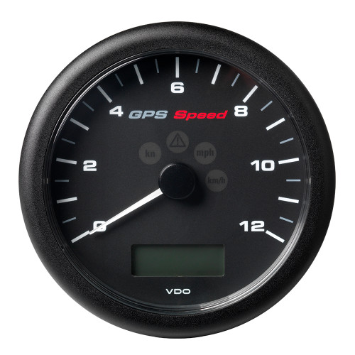 Veratron 4-1/4" (110MM) ViewLine GPS Speedometer 0-12 KNOTS/KMH/MPH - 8 to 16V Black Dial  Bezel (A2C59501987)