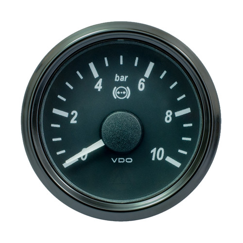 VDO SingleViu 52mm (2-1/16") Brake Pressure Gauge - 10 Bar - 0-5V (A2C1800340030)