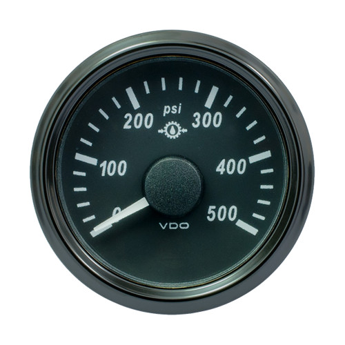 VDO SingleViu 52mm (2-1/16") Gear Pressure Gauge - 500 PSI - 0-4.5V (A2C3832740030)