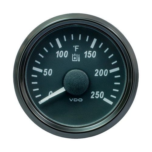 VDO SingleViu 52mm (2-1/16") Hydraulic Oil Temp. Gauge - 250 Degree F - 291-22 Ohm (A2C3916310030)