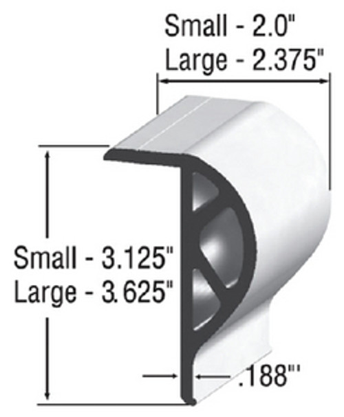 Taylor Sm Com P Shape Silv Edge 10Ft 45967