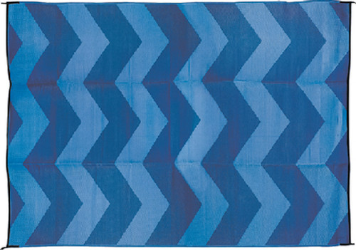 Camco Outdoor Mat 9' X 12 Blue/Blue 42858