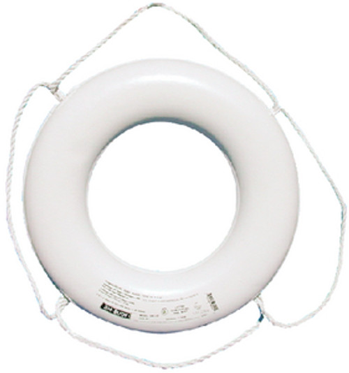 Cal-June 30 White Ring Buoy With O Strap GW-X-30