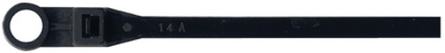 Seachoice Black Nyln Tie With Hole 8 (100Pk) 14171