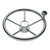 Schmitt  Ongaro 170 13.5" Stainless 5-Spoke Destroyer Wheel w/ Stainless Cap and FingerGrip Rim - Fits 3/4" Tapered Shaft Helm (1731321FGK)