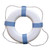 Taylor Made Decorative Ring Buoy - 25" - White/Blue - Not USCG Approved (373)