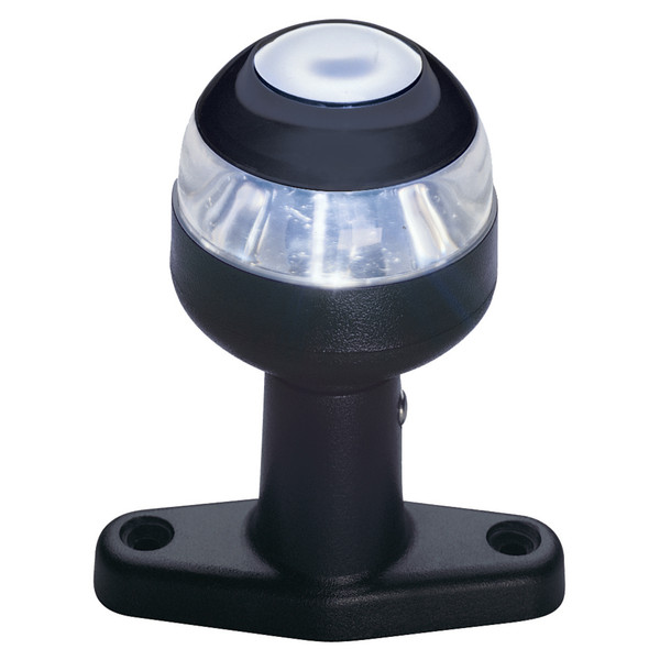 Aqua Signal Series 22 4" Anti-Glare All-Round Pedestal Deck Mount Light - Black Housing