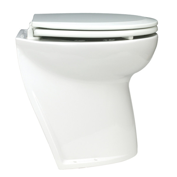 Jabsco Deluxe Flush Electric Toilet - Fresh Water - Angled Back (58020-1012)