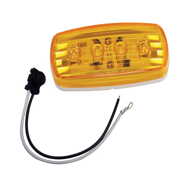 Wesbar LED Clearance/Side Marker Light - Amber #58 w/Pigtail (401585KIT)