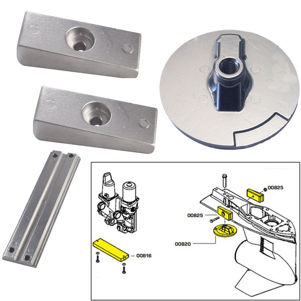 Tecnoseal Anode Kit w/Hardware - Mercury Verado 4 - Magnesium (20814MG)