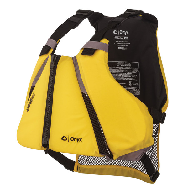 Onyx Outdoor MoveVent Curve Life Vest, Yelow, Med/Lg (122000-300-040-14)