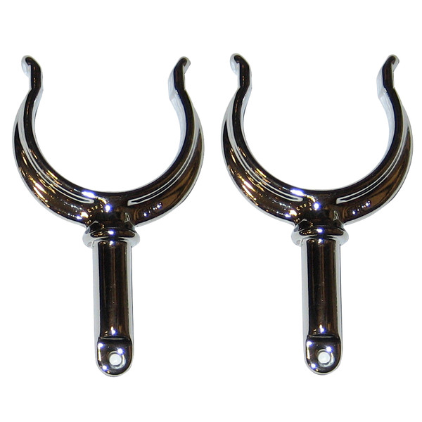 Perko Ribbed Type Rowlock Horns - Chrome Plated Zinc - Pair (1262DP0CHR)