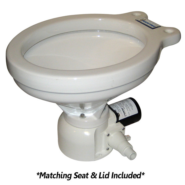 Raritan Sea Era Toilet - Household Style - Remote Intake Pump - Straight  90 Degree  Discharge - Smart Toilet Control - 12v (162HR012)