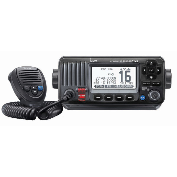 Icom M424G Black VHF Radio Class D DSC BUILT-IN GPS (IC-M424G 21)