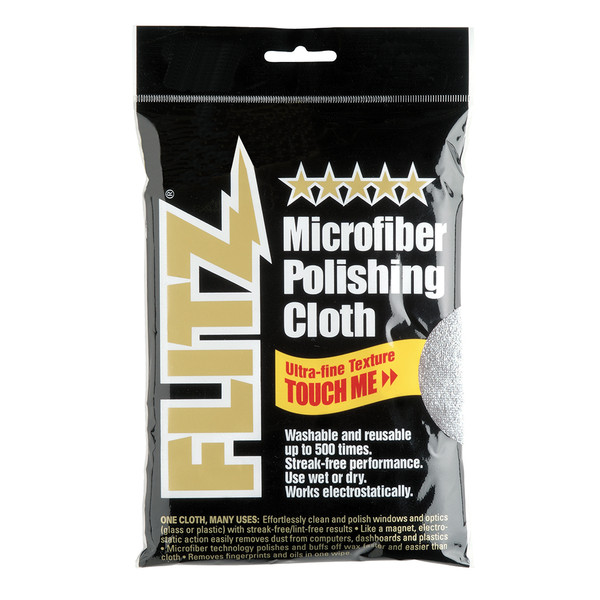Flitz Microfiber Polishing Cloth - 16" x 16" - Single Bag (MC200)