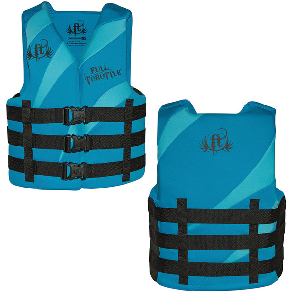 Full Throttle Rapid Dry PFD - Adult L/XL - Aqua/Blue (142000-505-050-16)