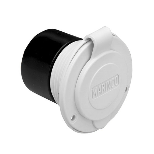 Marinco 15A 125V On-Board Charger Inlet - Front Mount - White (150BBIW)