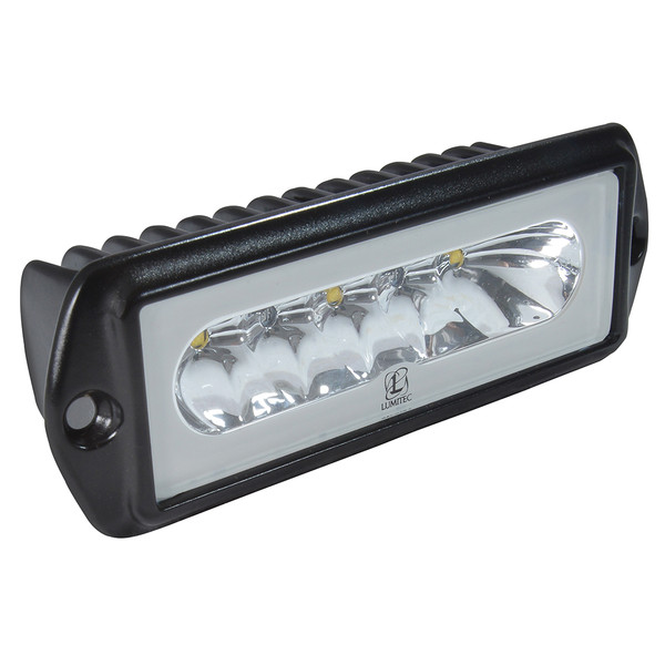 Lumitec Capri2 - Flush Mount LED Flood Light - Black Housing - 2-Color White/Red Dimming (101187)