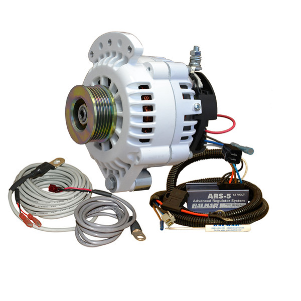 Balmar 621 Series Alternator - Spindle Mount(Single Foot) Charging Kit - K6 Serpentine Pulley - 100A - 12V (621-VUP-100-K6)