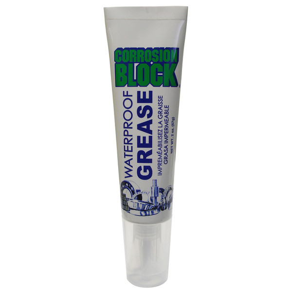 Corrosion Block High Performance Waterproof Grease - 2oz Tube - Non-Hazmat, Non-Flammable  Non-Toxic (25002)