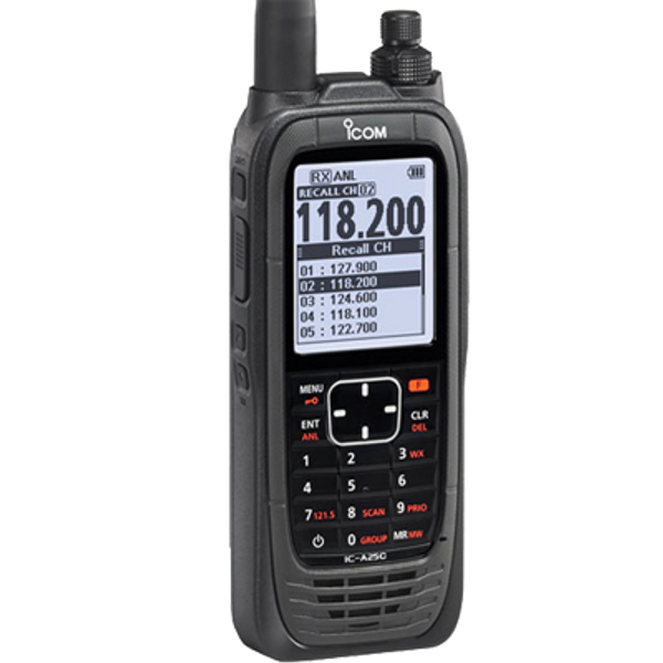 Icom Aviation VHF, Handheld, w/AA Batt Pk (A25C SPORT)