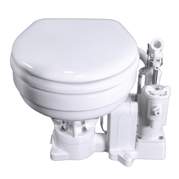 Raritan PH PowerFlush Electric/Manual Toilet - Marine Size - 12v - White (P101E12)