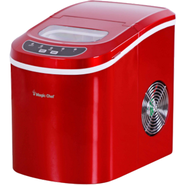 MagicChef Ice Maker, 27 lbs/day, Portable, Red (MCIM22R)