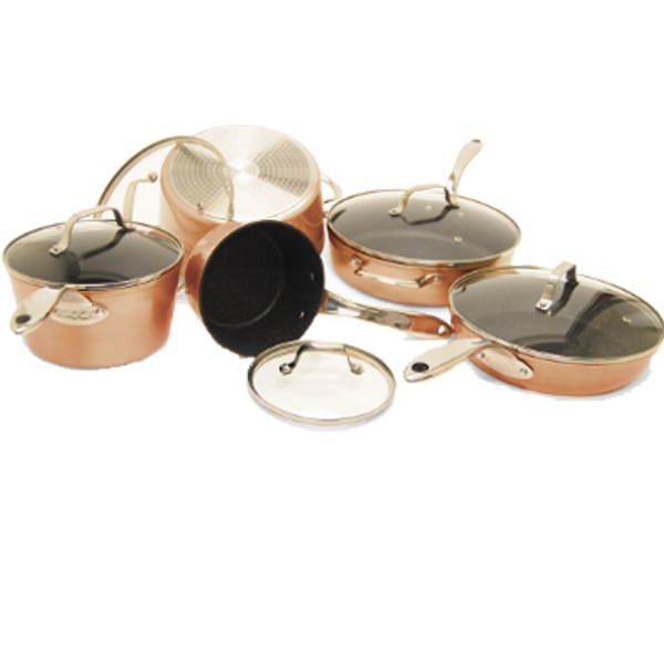 Starfrit The Rock 10-Pc. Copper Set w/SS Handles (030910-001-STAR)