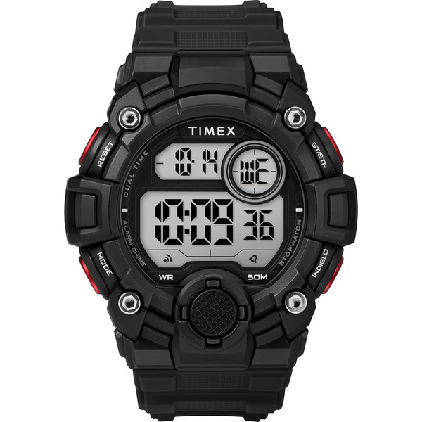 Timex Mens A-Game DGTL 50mm Watch - Black/Red (TW5M27600JV)
