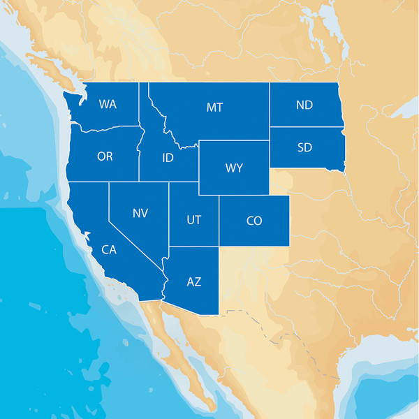 Navionics HotMaps Platinum SD West (MSD/HMPT-W6)