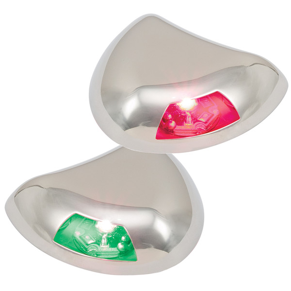Perko Stealth Series LED Side Lights - Horizontal Mount - Red/Green (0616DP2STS)