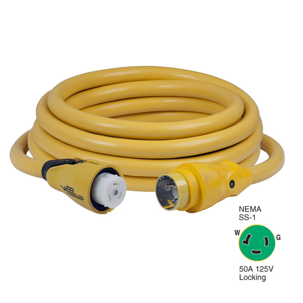 Marinco CS503-25 EEL 50A 125V Shore Power Cordset - 25' - Yellow (CS503-25)