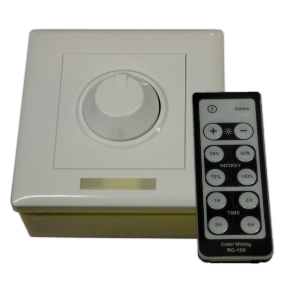 Lunasea Single Color Wall Mount Dimmer w/Controller (LLB-45AU-08-00)