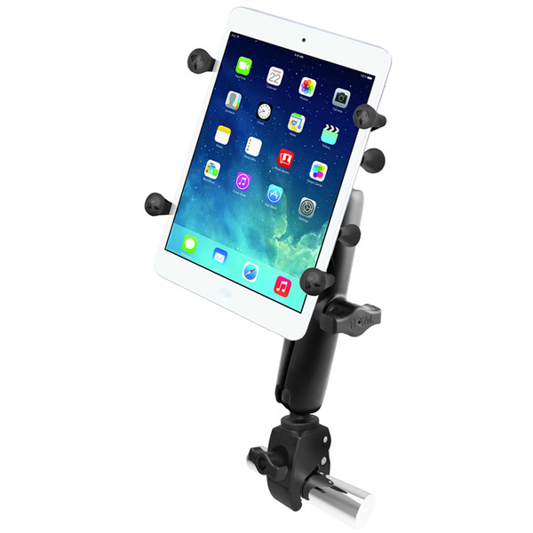 RAM Mount Tough-Claw Base w/Long Double Socket Arm & Universal X-Grip Cradle w/1" Ball For 7" Tablets (RAM-B-400-C-UN8U)