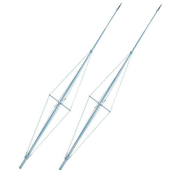 Rupp 20' Single Spreader Sidekick Outrigger Poles - Silver/Silver - Pair (A1-2000-MIN)