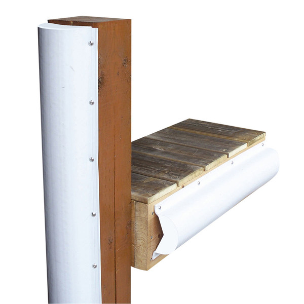 Dock Edge Piling Bumper - One End Capped - 6' - White (1020-F)
